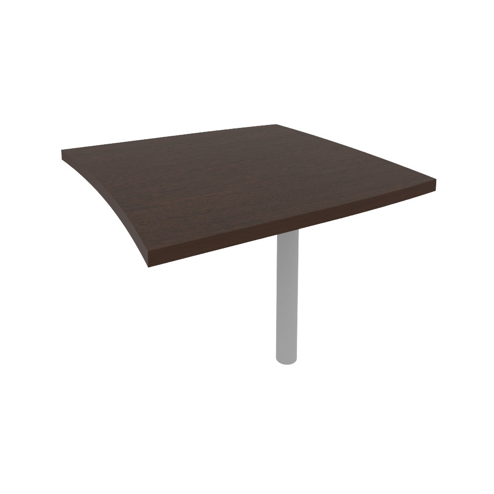 Брифинг-приставка для криволинейного стола (опора КО-1 в комплекте)