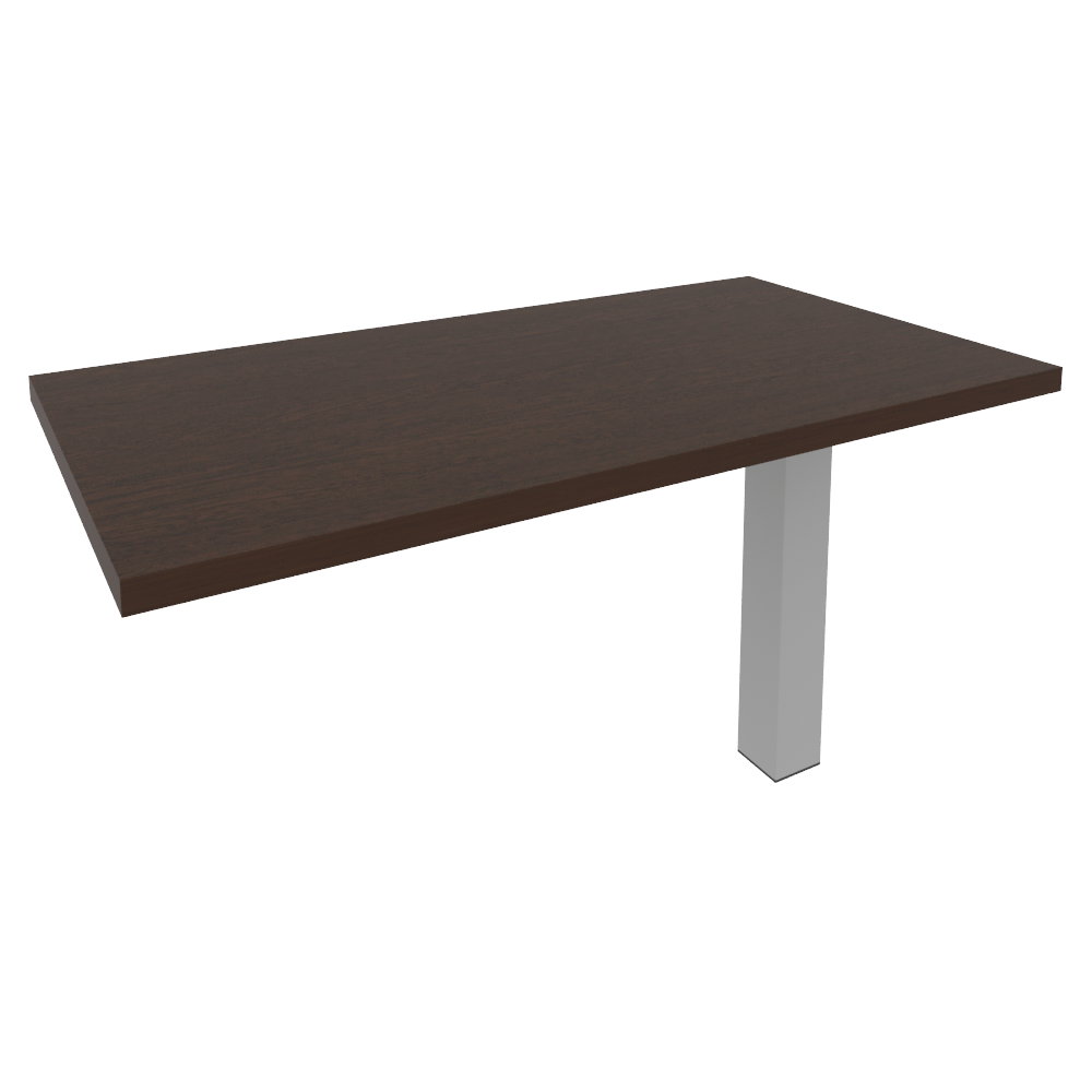 Брифинг-приставка для криволинейного стола (опора КО-1 в комплекте)