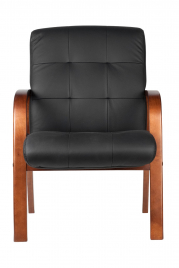 Кресло для посетителей M 165 D/B (кожа люкс черная)