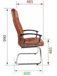 Кресло для посетителя РК 200 V хром