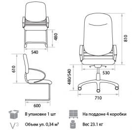 Кресло для руководителя Electra chrome