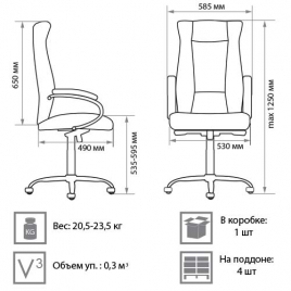 Кресло для руководителя Florida T2 steel chrome