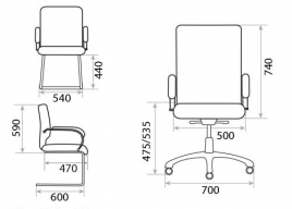Кресло для руководителя Orion steel chrome