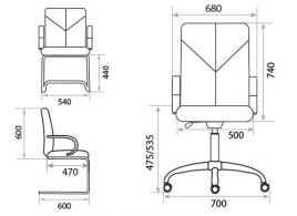 Кресло для руководителя Torus Wood chrome