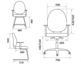 Кресло для сотрудника Arcadia sync gtpHCh1