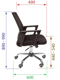 Кресло для сотрудника РК 15 хром