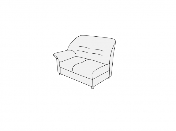 Модуль двухместный левый