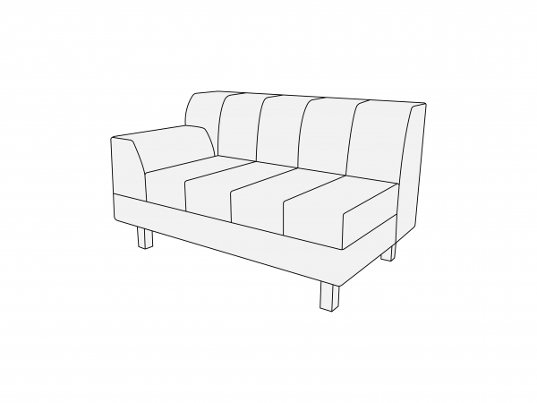 Модуль двухместный левый