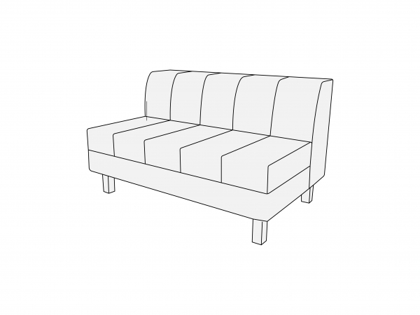 Модуль трехместный без подлокотников