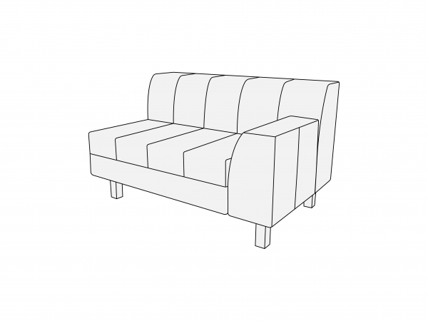 Модуль трехместный правый