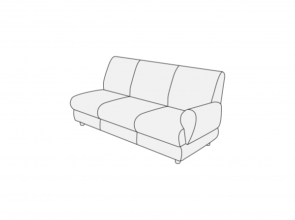 Модуль трехместный правый