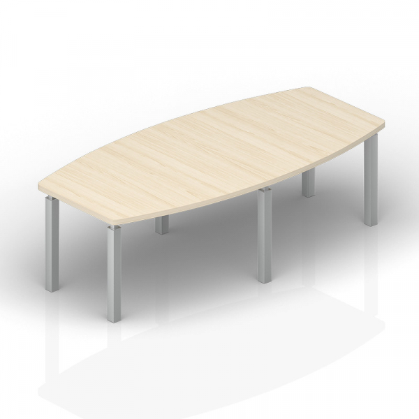 Стол для совещаний (2 модуля, металлические опоры)