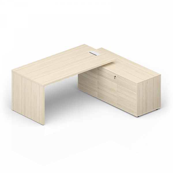 Стол на опорной сервисной тумбе (правый)