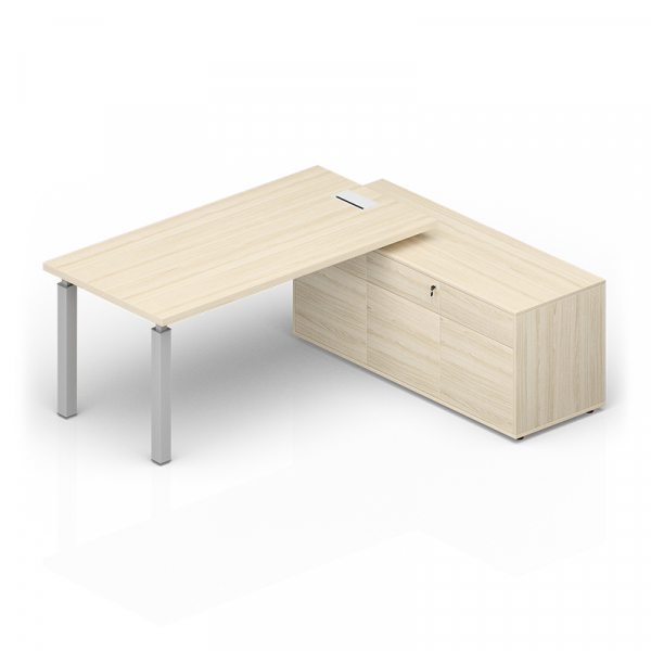 Стол на опорной сервисной тумбе (правый)