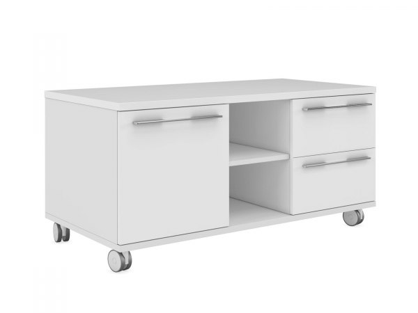 Тумба мобильная с 2 ящиками и левой дверью