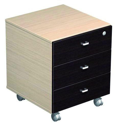 Тумба выкатная 3-ящичная с замком и лотком
